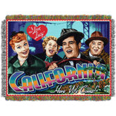 Entertainment Lucy California Here We Come Tapestry Throw