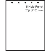 8.5" x 11" Blank Pre-Perfed and Punched Copy Paper with 5 Hole Punch Left (2500 Sheets)