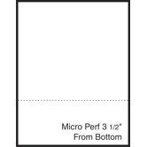 8.5" x 11" Blank Pre-Perfed and Punched Copy Paper with Perf 3.5" from Bottom (2500 Sheets)