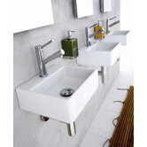 Linea 13" x 11.2" Qaurelo Vessel Sink in White