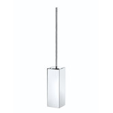 Metric 23.2" x 3.1" Free Standing Toilet Brush Holder in Polished Chrome