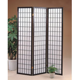 Three Panel Screen Black