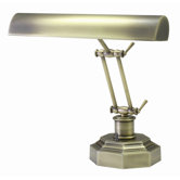 Octagon Base Desk Lamp in Antique Brass