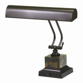 Desk Lamp in Mahogany Bronze with Black and Tan Marble