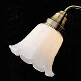 Ribbed White 2-1/4" Glass Shades - Pack of 4