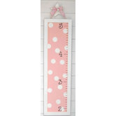 Pink Polka Dot Hand Painted Growth Chart