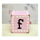 "f" Letter Block in Pink
