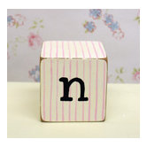 "n" Letter Block in Pink