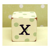 "x" Letter Block in Green
