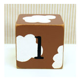 "l" Letter Block in Chocolate