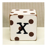 "x" Letter Block in Chocolate