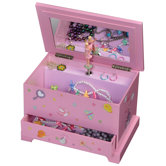 Kerri Girl's Musical Ballerina Jewelry Box with Fashion Paper Overlay