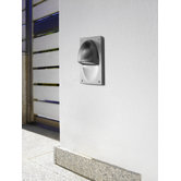 Alfa Outdoor One Light Wall Light with Satin Glass Diffuser in Grey