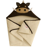 Brown Warthog Hooded Towel