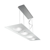 Four G9 Pendant in Satin Aluminium