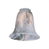 Charcoal Faux Alabaster Flared Bell Accessory Glass Shade