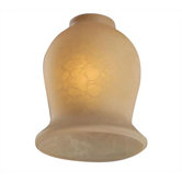 Tea Stained Mission Glass Tulip Bell Shaped Replacement Glass