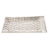 Handmade Decorative Mora Baguette Container in Bright Silver