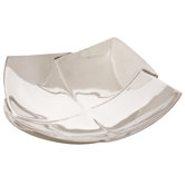 Handmade Decorative Large Tlaquepaque Salad Container in Bright Silver