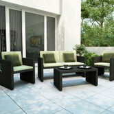 Creekside 4 Piece Lounge Seating Group with Cushions