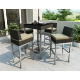 Lakeside 5 Piece Bar Height Dining Set