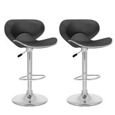 CorLiving Curved Form Fitting Adjustable Barstool (Set of 2)