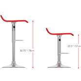 CorLiving Curved Adjustable Barstool (Set of 2)