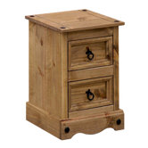 Corona 2 Drawer Bedside Table