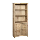 2 Door Bookcase in Waxed Pine