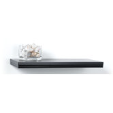 Narrow Logan Bracketless Shelf in Black