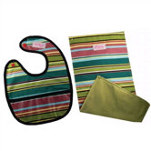 Bib & Burp Cloth Set in One Line Day