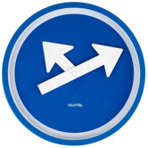 Wanduhr rund "Welcher Weg"