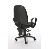 Point Swivel Chair with Fabric Cover in Black