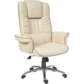 Windsor Leather Executive Armchair in Cream