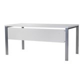 Mura Rectangular Four Leg Desk in White Melamine