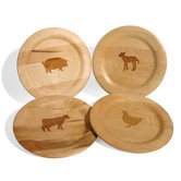 Farmhouse Animal Design Plate (Set of 8)
