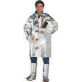 Aluminized Carbon Kevlar&reg; 45" Coat With Velcro&reg; Closure And Attached Chaps