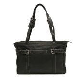 Ladies Belted Computer Tote in Black