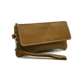 Fashion Avenue Flap-Over Wristlet in Saddle