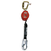 Personal Fall Limiter With Steel Twist-Lock Carabiner Unit Connector And Locking Snap Hook End Connector