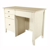 Mission White 42" W Pedestal Computer Desk