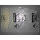 33" X 50" Clear 6 Mil Disposal Bags Printed (75 Per Roll)