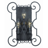Alistar Three Light Wall Sconce in Rust