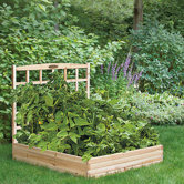 Cedar Raised Garden Bed with Trellis