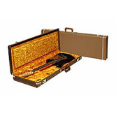 Deluxe Stratocaster / Telecaster Case in Brown with Gold Interior