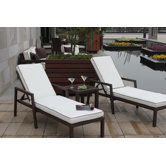 Clima 3 Piece Lounge Seating Group with Cushions