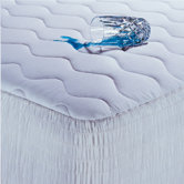 100% Cotton Waterproof Mattress Pad with Antimicrobial Fill