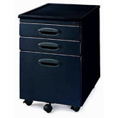MP-01 Mobile File Cabinet with Two Drawers in Black