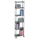 150 CD or 85 DVD 6-Tier Adjustable Multimedia Storage Rack