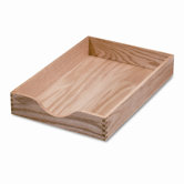 Hardwood Legal Stackable Desk Tray, Oak